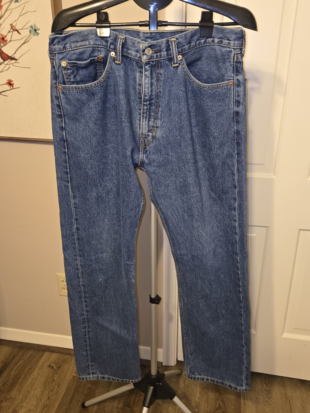 Levi’s 505 Regular Fit Men’s Jeans 36x30 Medium Wash Straight Leg Denim